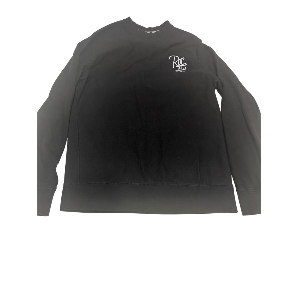 Rocawear Classic Black Sweatshirt Mens Size L Long Sleeve ROC Well Connected 785